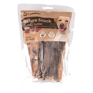 Flamingo buffalo gullet flat strips natural dog chews, 100 g