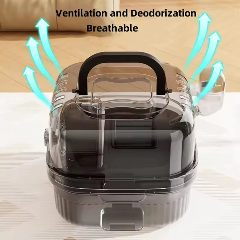 Transportín cuadrado ventilado con bebedero para hámster y roedores, vista de detalle 2