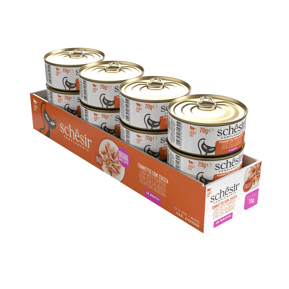 Schesir multipack variety pack in broth for cats – image 2