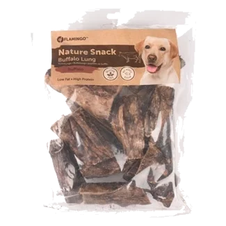 Buffalo lung pieces dog treats