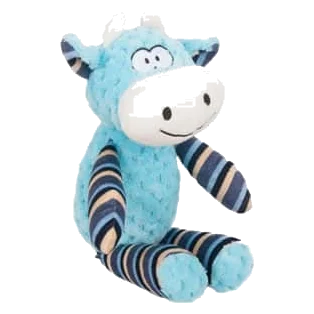 Plush cow dog toy