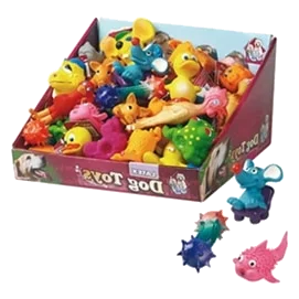Assorted latex dog toys