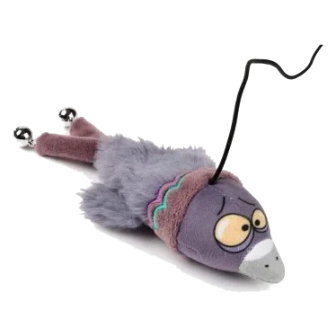 FuzzYard Yeetz Peace Out Pigeon Cat Wand Toy with Plush