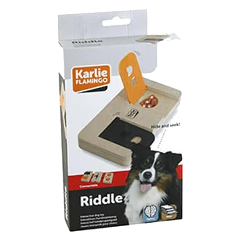 Brain Train Riddle interactive dog puzzle, 22 × 12 cm
